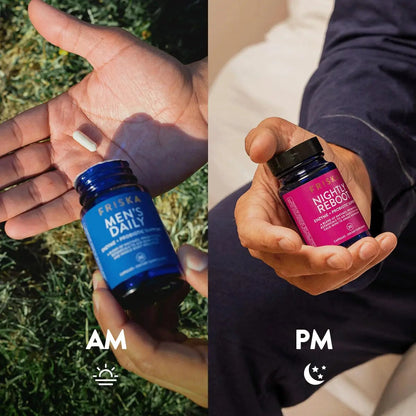 Friska Daily Digestive Enzymes with Probiotics for Men - Helps Break Down Protein, Fat & Carbs, Reduces Bloating & Gas, with Vitamins B6 & B12, 30 Capsules FR!SKABuy Supplements Australia