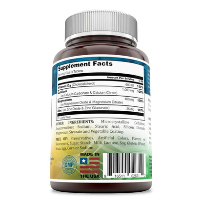 Nutri Essentials Calcium Magnesium Zinc + Vitamin D3 Tablets- Promotes Strong Bones & Teeth, Support Nerve & Muscle Function* (300 Count) Nutri EssentialsBuy Supplements Australia