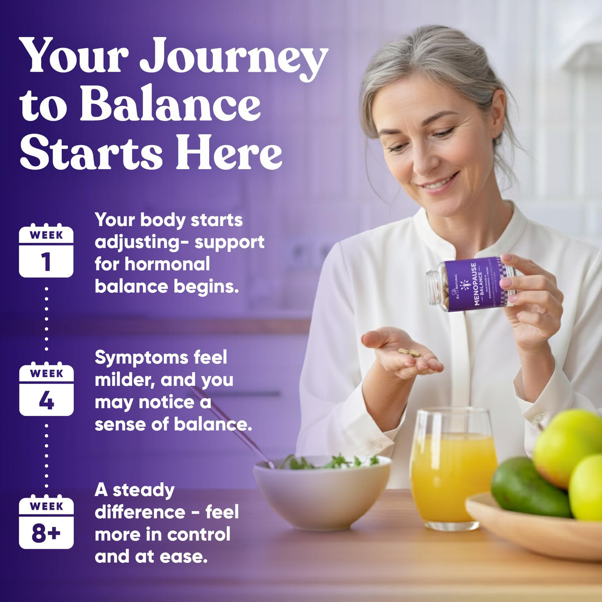 Premium Menopause Supplement for Women – Menopause Balance with Shatavari, Ashwagandha, L-Theanine & Holy Basil – Holistic Multi-Symptom Menopause Support & Hot Flash Relief – 60 Vegetarian Capsules Eu NaturalBuy Supplements Australia