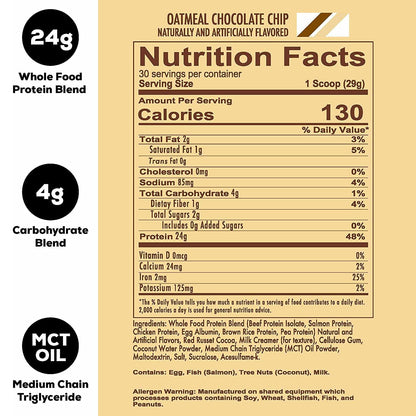 REDCON1 MRE Lite Whole Food Protein Powder, Oatmeal Chocolate Chip - Low Carb REDCON1Buy Supplements Australia