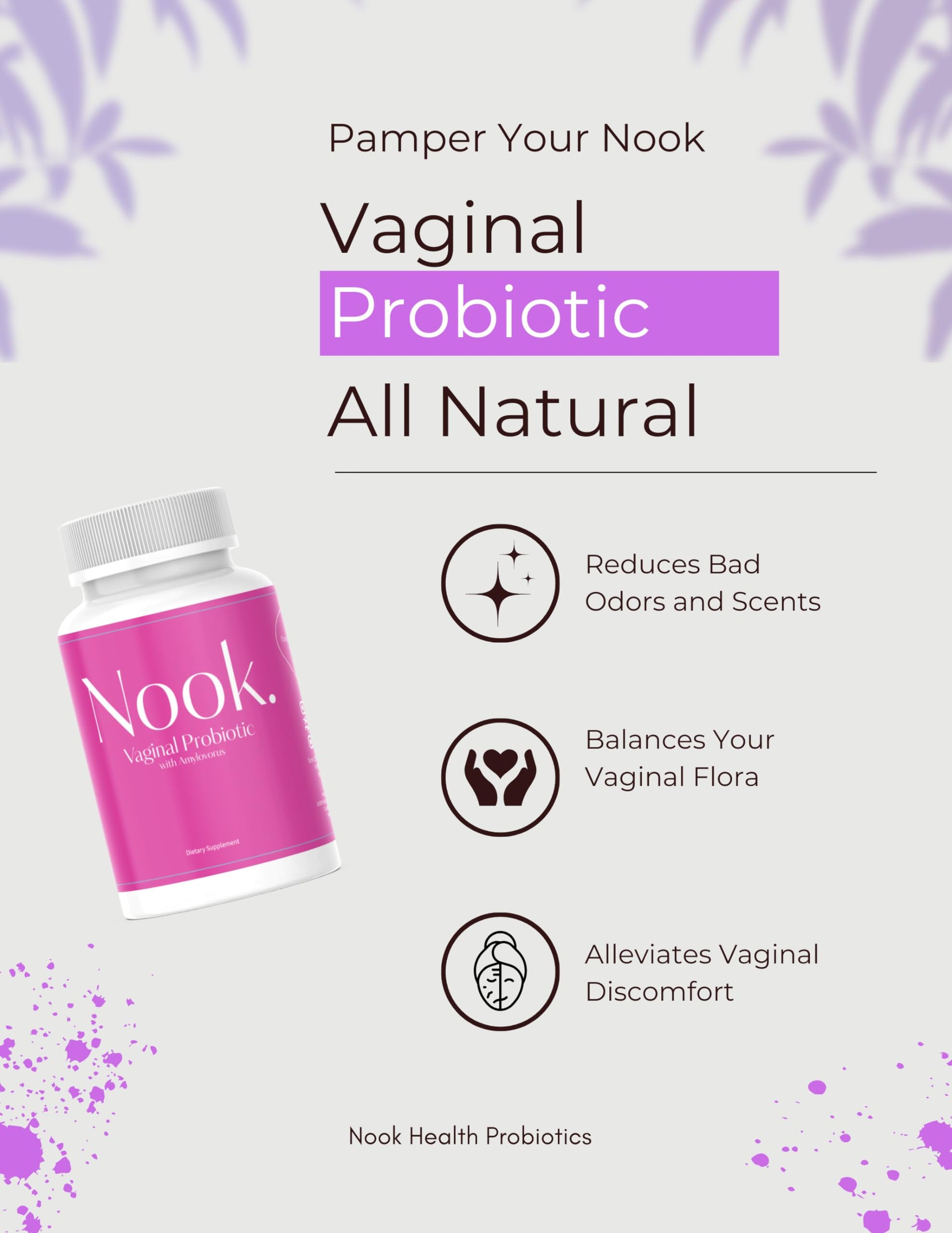 Nook Vaginal Probiotics for Women - pH Balance & Odor Control Feminine Health Supplements NookBuy Supplements Australia