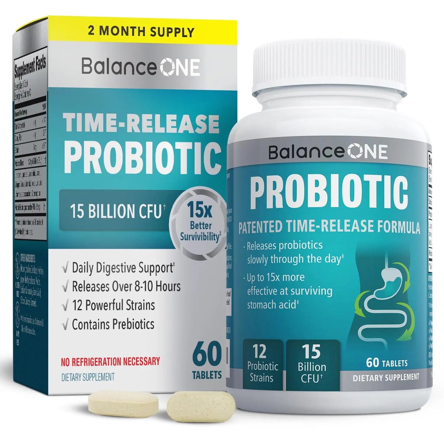 Balance ONE 2-Month Complete Digestive Support Bundle – Intestinal Barrier & Microbiome Kit – Includes 2X RevivaGut Powder & 1x Daily Probiotic (3 Pieces) Balance ONEBuy Supplements Australia