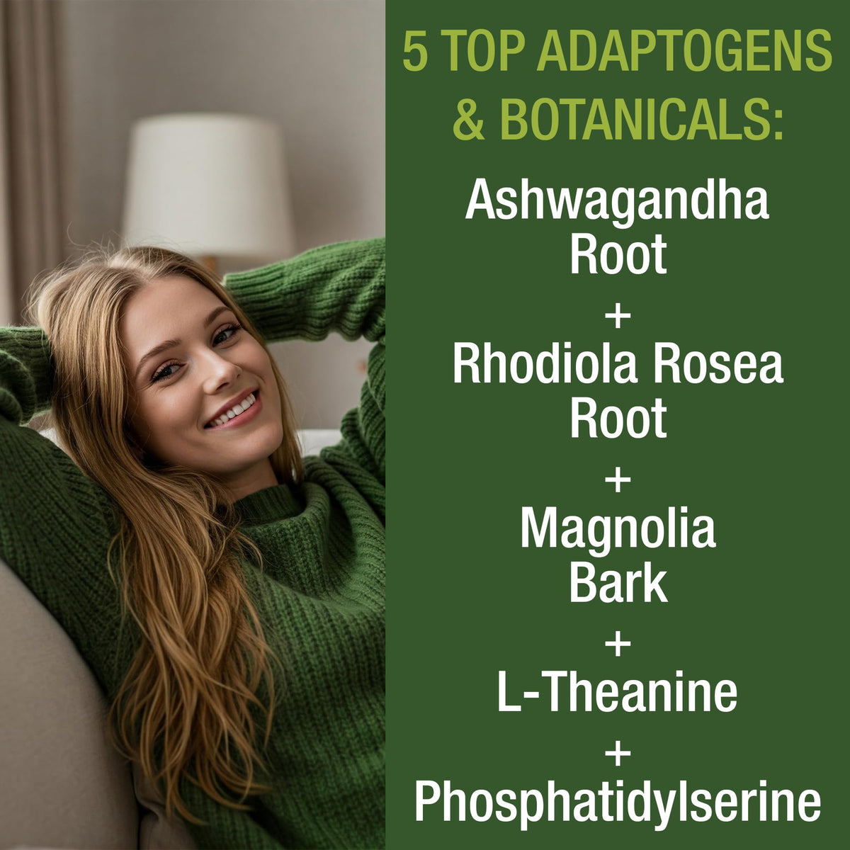 5-in-1 Cortisol Supplement for Women & Men. Lower High Cortisol with Ashwagandha, Rhodiola Rosea, L-Theanine, Phosphatidylserine, Magnolia Bark. Calm Relaxation, Balanced Energy, Vegan Supplements Peak PerformanceBuy Supplements Australia