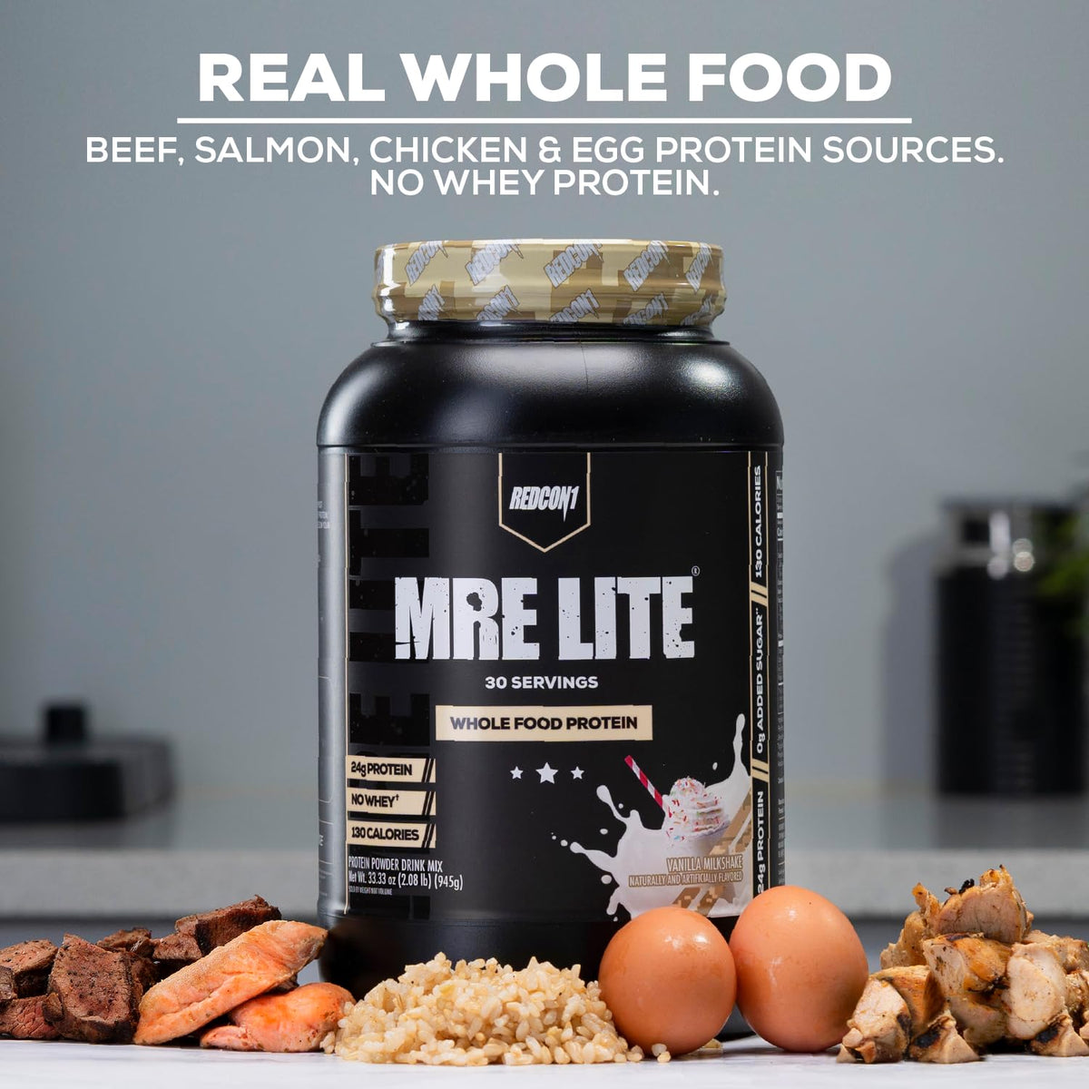 REDCON1 MRE Lite Whole Food Protein Powder, Vanilla - Low Carb & Whey Free Meal REDCON1Buy Supplements Australia
