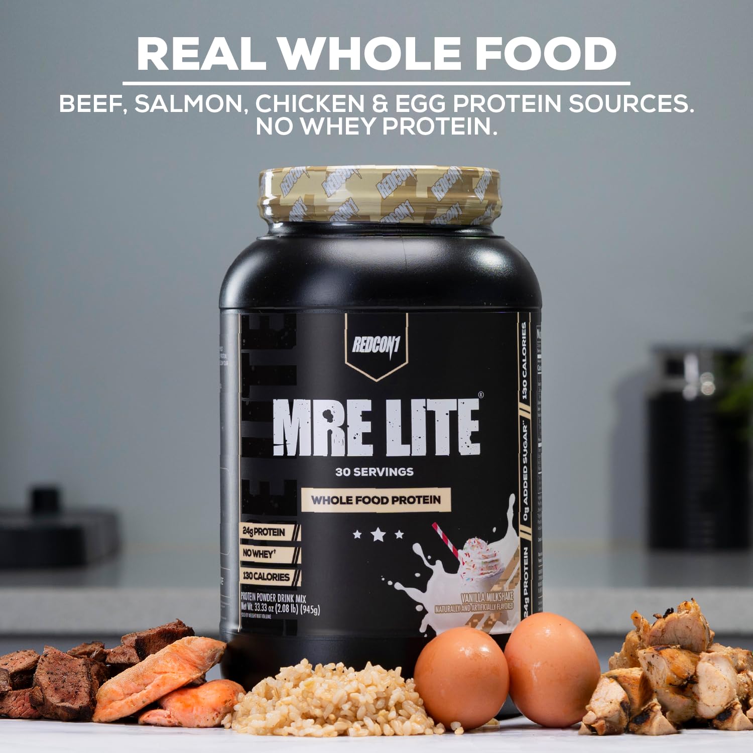 REDCON1 MRE Lite Whole Food Protein Powder, Vanilla - Low Carb & Whey Free Meal REDCON1Buy Supplements Australia