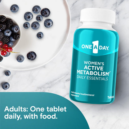 One A Day Women's Active Metabolism Daily Essential, Multivitamin for Women, Metabolism Support, Vitamins for Women with All 8 B-Vitamins, Vitamin D, Magnesium & More,120 Count ONE A DAYBuy Supplements Australia
