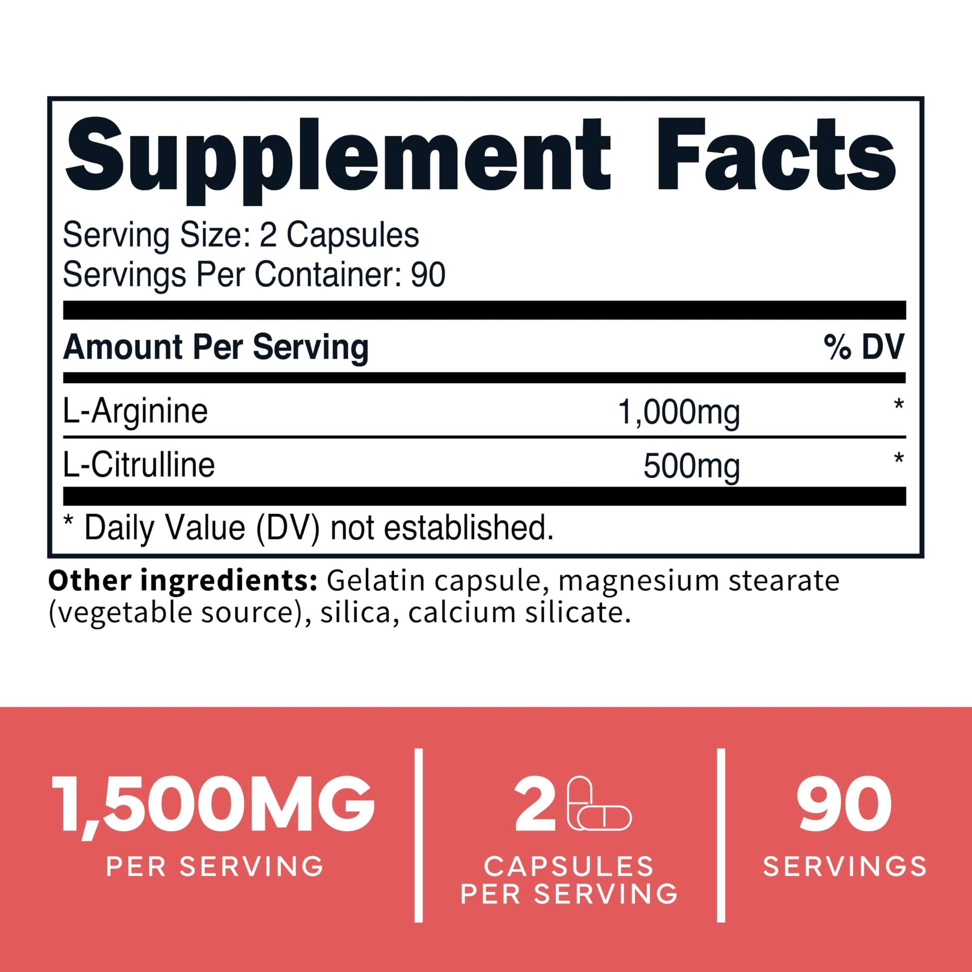 Type Zero L-Arginine + L-Citrulline Supplement (1500mg) - Nitric Oxide Booster - Clean, Keto-Friendly, GMO-Free, 180 Capsules, 90 Servings Type ZeroBuy Supplements Australia