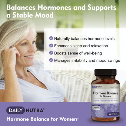 Hormone Balance for Women - Natural Mood Supplement - PMS Relief and Menopause Support | Featuring Clinically Studied KSM-66 Ashwagandha (90 Capsules) DailyNutraBuy Supplements Australia