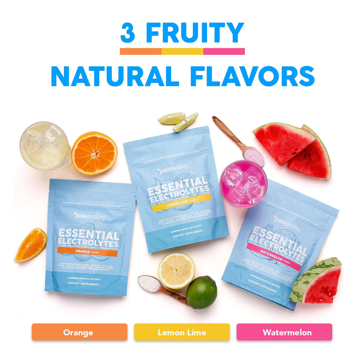 Paleovalley Essential Electrolytes Powder - Full Spectrum Orange Electrolyte Powder for Hydration, Energy and Muscle Recovery - No Sugar Added - 30 Servings PaleovalleyBuy Supplements Australia