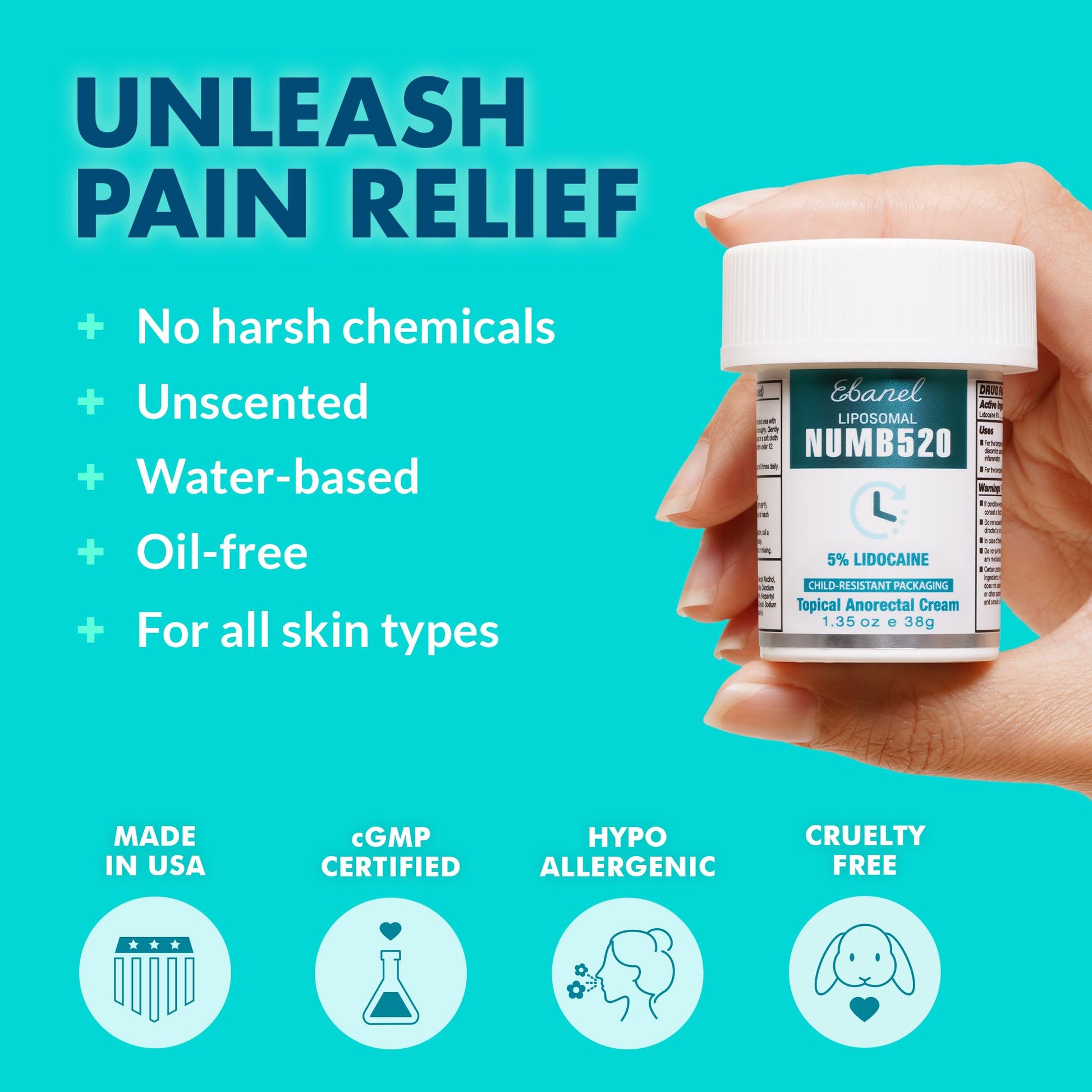Ebanel Bundle of Lidocaine Numbing Cream, and Numbing Spray Ebanel buy supplements Au