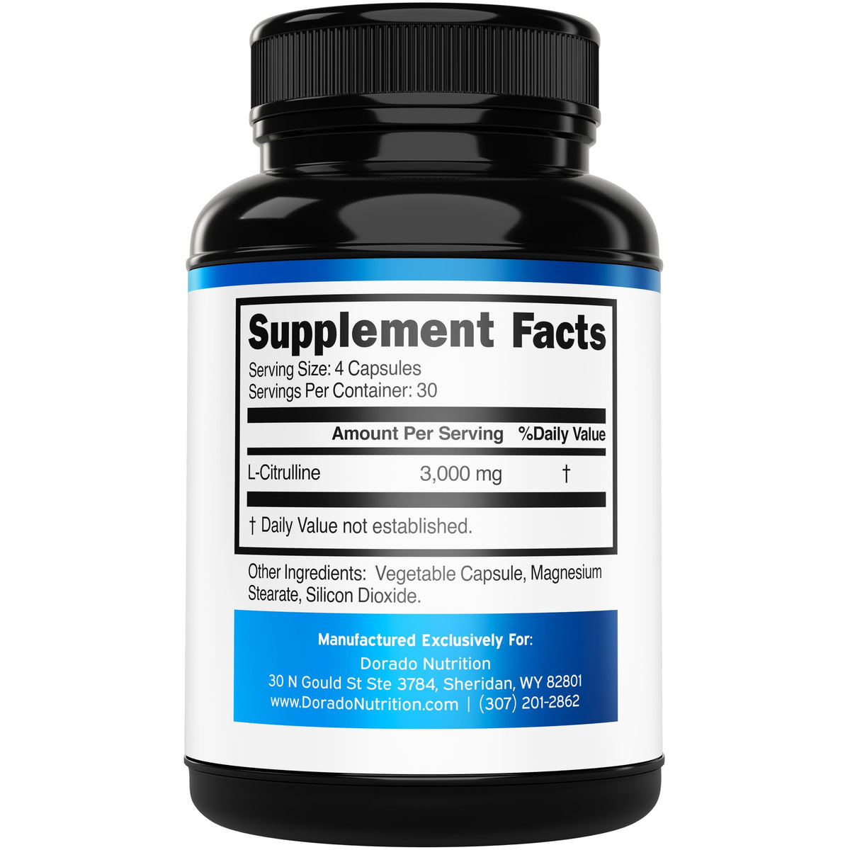 L Citrulline 3000mg Supplement (120 Capsules) Support L Arginine & Nitric Oxide Pills - L-Citrulline For Men & Women - Muscle Recovery & Pump Supplement - 3rd Party Tested