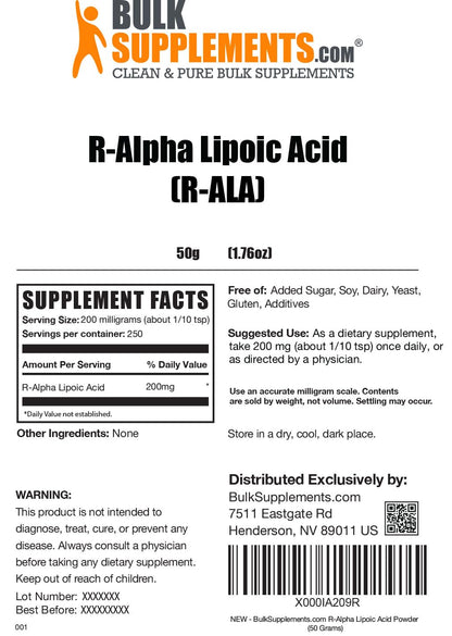 BULKSUPPLEMENTS.COM R-Alpha Lipoic Acid Powder - ALA Supplement, R Alpha Lipoic BULKSUPPLEMENTS.COMBuy Supplements Australia