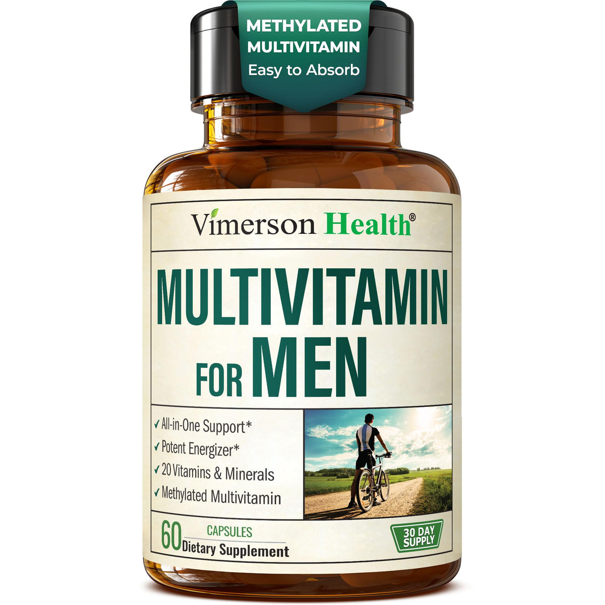 Multivitamin for Men – Methylated Mens Multivitamins & Multiminerals Capsules with Vitamin B12, A, D, C, Zinc, Magnesium & More for Complete Daily Support Vimerson HealthBuy Supplements Australia