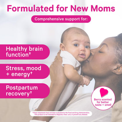 Pink Stork Postnatal Multivitamin + Probiotics with Vegan DHA, Ashwagandha, Iron, Folate, B12 - Supports Hormone Balance, Postpartum Recovery, Gut Health, & Digestion - Pack of 2 Pink StorkBuy Supplements Australia