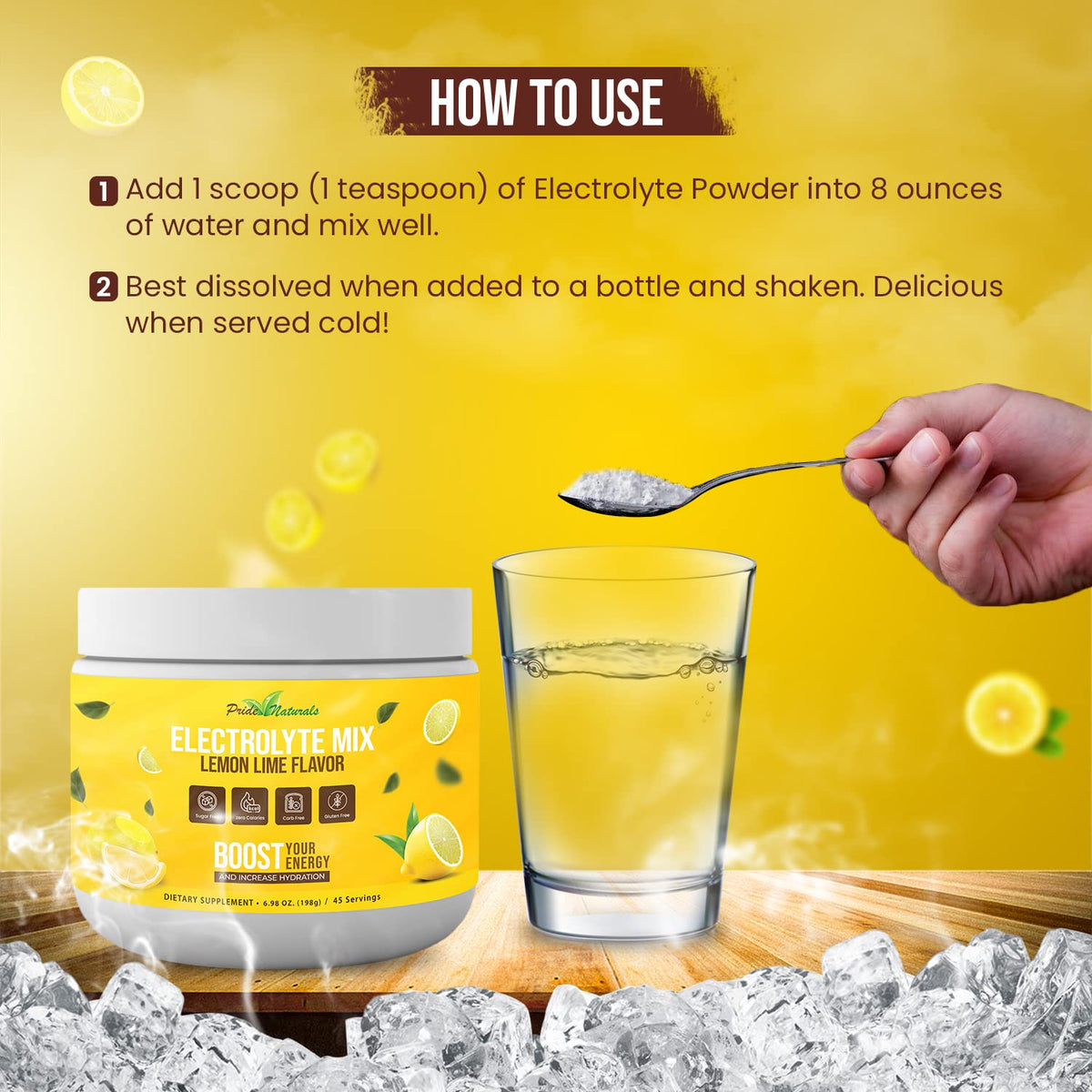 Electrolyte Powder - Refreshing Workout Recovery Electrolytes, Sugar Free, Gluten Free Pride Naturals, IncBuy Supplements Australia