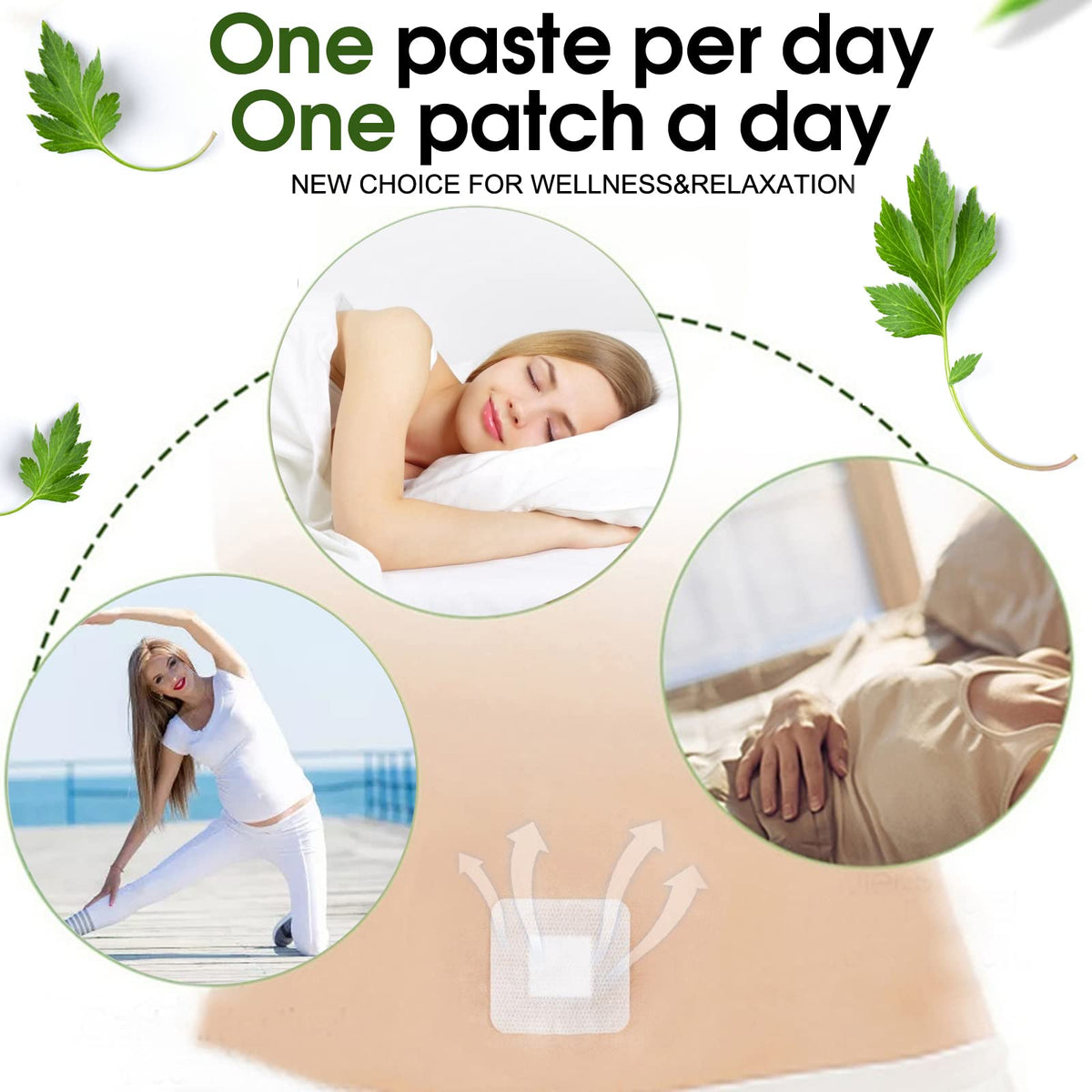 Bubchen Mugwort Belly Patch,30Pcs Natural Wormwood Essence and 30Pcs Belly Sticker BURWSEKKBuy Supplements Australia