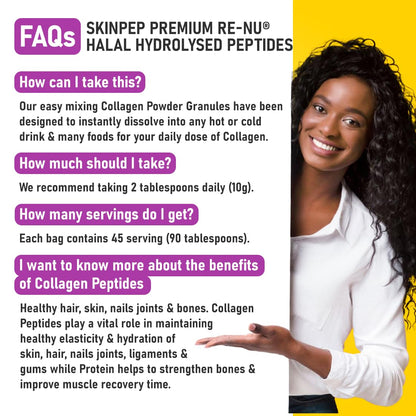 Collagen Powder, Ultra Premium Hydrolysed Bovine Collagen Peptides by SkinPep Skin PepBuy Supplements Australia