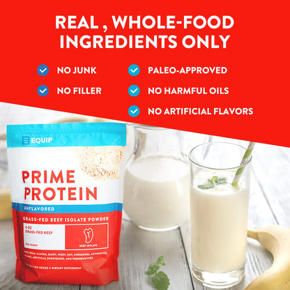Equip Foods Prime Protein - Grass Fed Beef Protein Powder Isolate - Paleo and Keto Friendl EquipBuy Supplements Australia