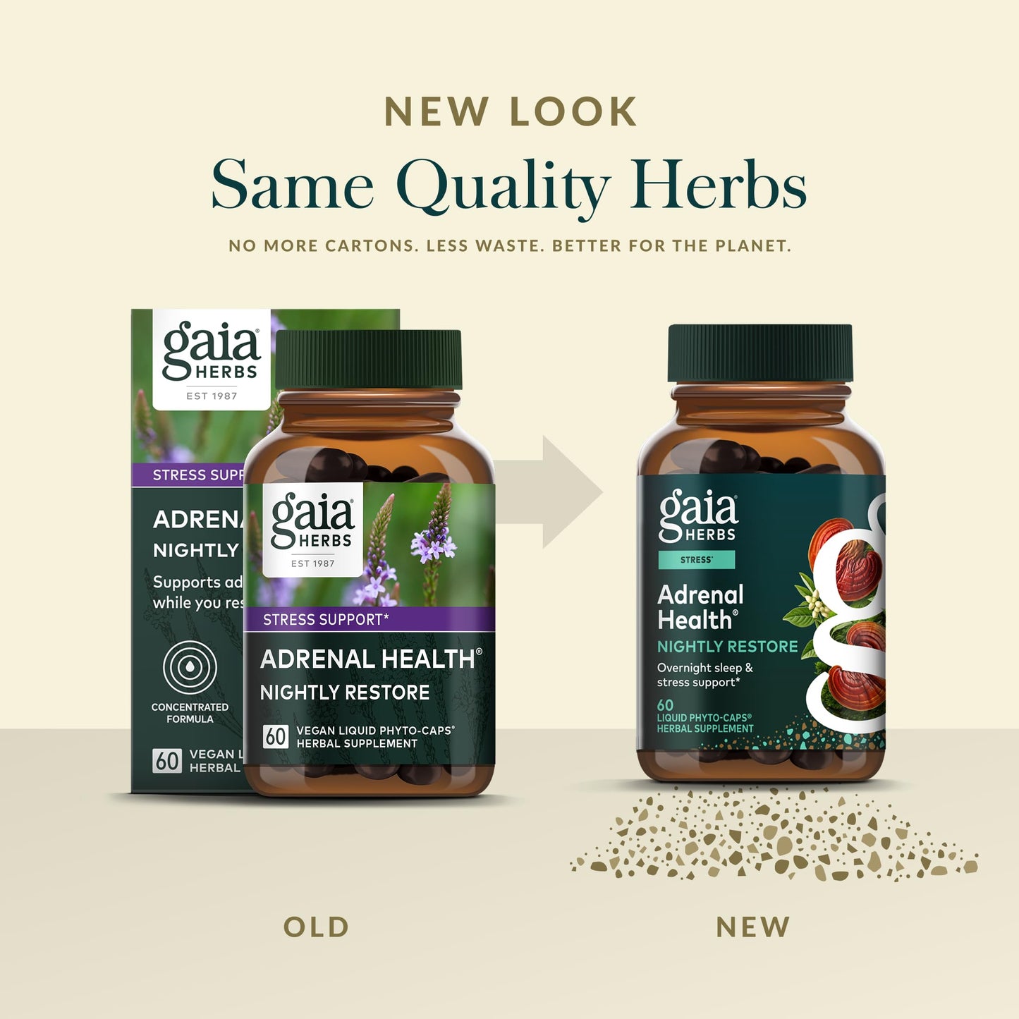 Gaia Herbs Adrenal Health Nightly Restore - Herbal Supplement with Ashwagandha, Magnolia Bark, Cordyceps, Lemon Balm & More* - 60 Vegan Liquid Phyto-Caps (30 Servings) Gaia HerbsBuy Supplements Australia