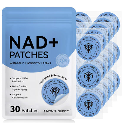 NAD Patches for Women & Men,One-Stop Solution for Skin and Wellness Support | NMNH, Resveratrol, Hyaluronic Acid, Vitamin C, & Coq10 l Premium 8-Hour Time-Release Patch for Enhanced Absorption MAYPJHEHBuy Supplements Australia