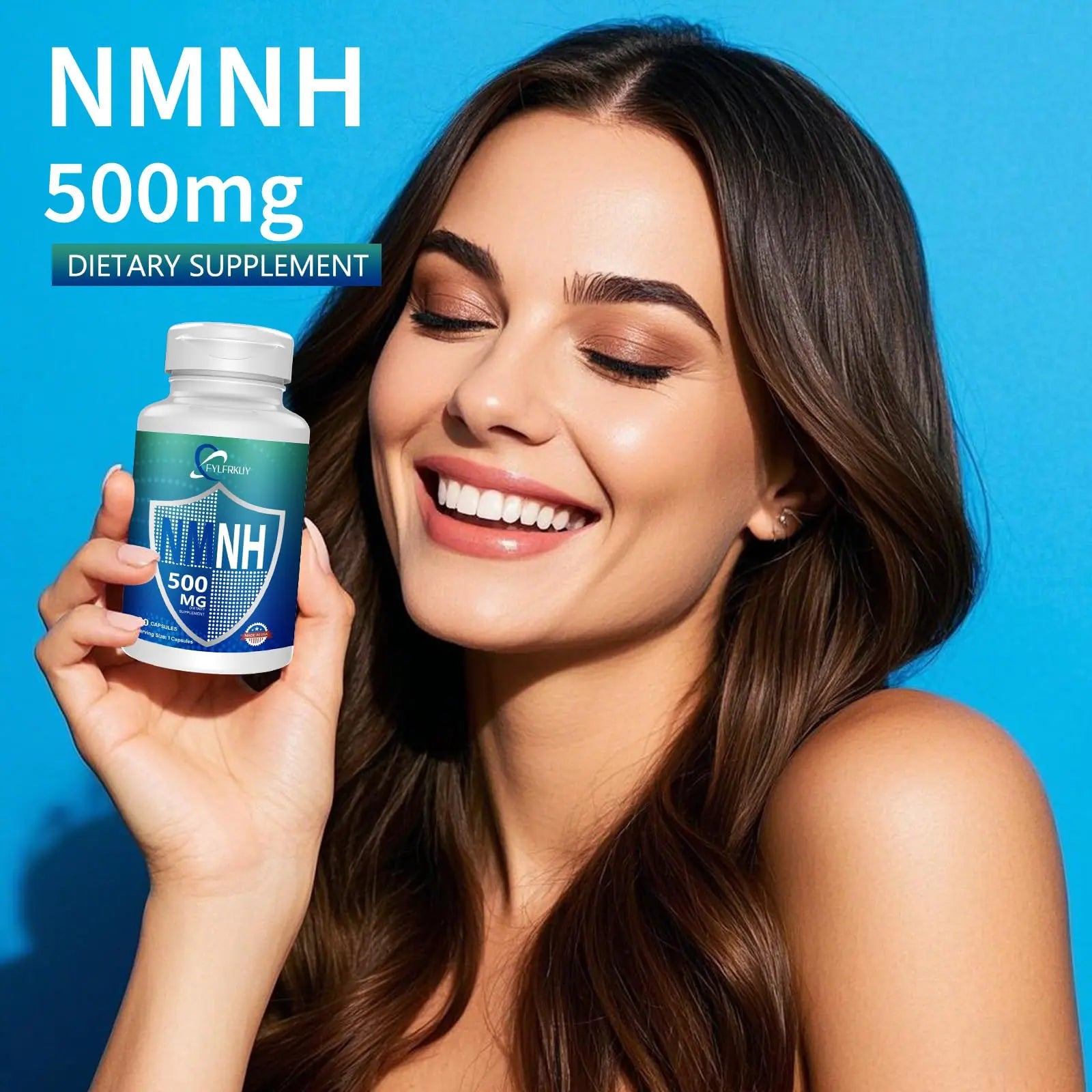 FYLFRKUY New NMNH 500mg Per Serving (Dihydronicotinamide Mononucleotide), NAD 𝐒𝐮𝐩𝐩𝐥𝐞𝐦𝐞𝐧𝐭𝐬 Pure Organic, More Effective Than NMN for Anti-Aging, Energy, Immunity, Focus - 60 Count FYLFRKUYBuy Supplements Australia