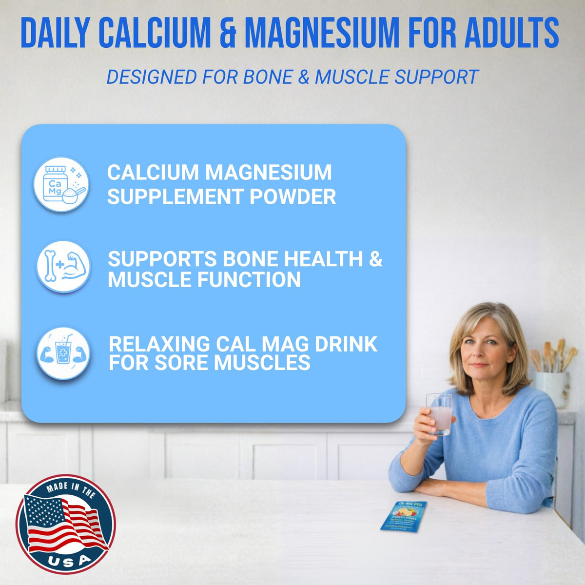 Dr. Price’s Cal-Mag Vites – Strawberry Lemon, 30 Packs | Calcium Magnesium Powder Packets + Vitamin D3, K & Boron | Calming Bone & Muscle Support for Kids & Adults | Doctor-Formulated, Made in USA Dr. Price's VitaminsBuy Supplements Australia