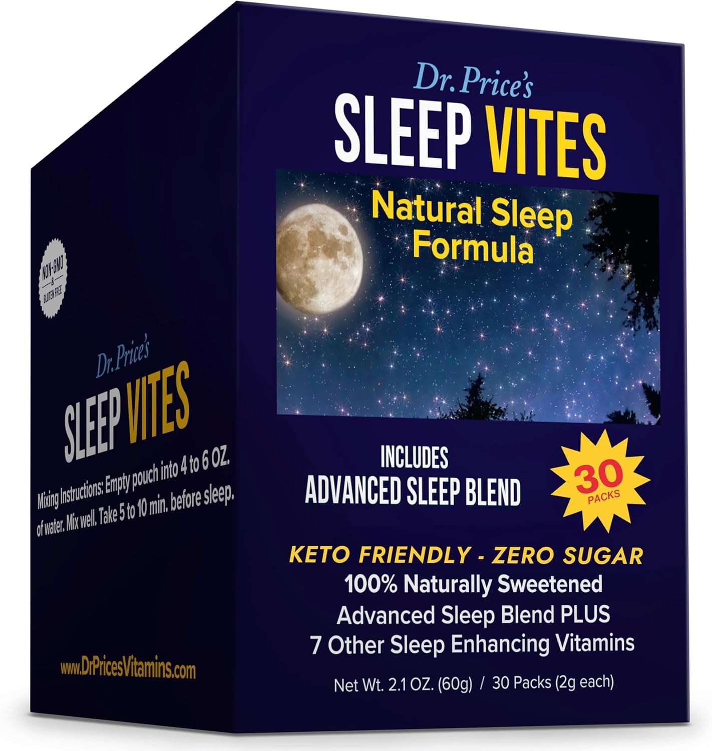 Dr. Price’s Natural Sleep Aid Powder – Berry-Citrus, 30 Packs | Sleep Powder Drink Mix with Magnesium, Microdose Melatonin & Tryptophan | Sleep Support for Adults | Doctor-Formulated, Made in USA Dr. Price's VitaminsBuy Supplements Australia