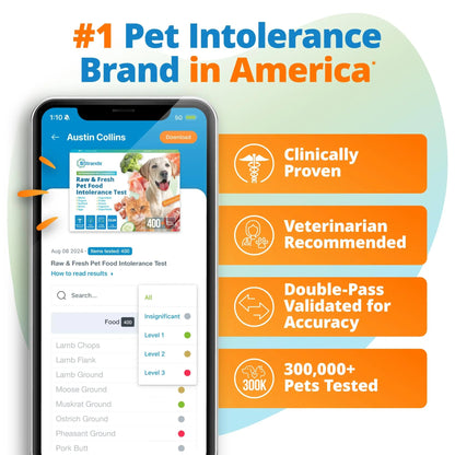 5Strands Raw & Fresh Pet Food Intolerance Test, at Home Gut Health Test for Dogs & Cats, 400+ Raw & Gently Cooked Fresh Food Items Tested, Accurate for All Ages & Breeds, Fast 4 Day Results 5StrandsBuy Supplements Australia