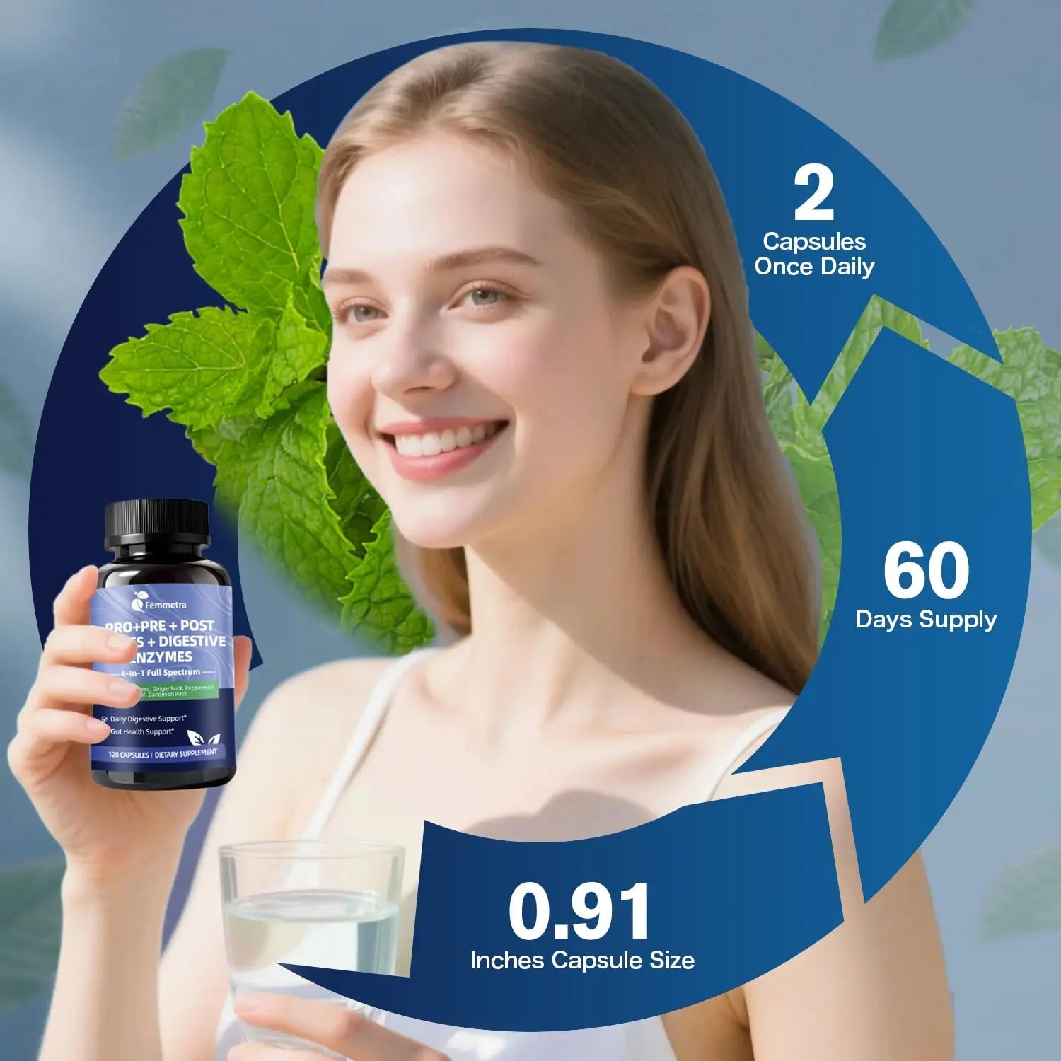 Digestive Enzymes Postbiotics Prebiotics Probiotics for Women Men, 200 Billion CFU 36 Probiotic Strains - Complete Gut, Digestive, Regularity, Gas, Bloating & Immune Support Supplement, Vegan, 60 Days FemmetraBuy Supplements Australia