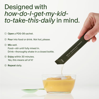 Seed PDS-08 Pediatric Daily Synbiotic - Fiber-Based Prebiotic & Probiotic for Kids - Digestive Health, Regularity, Constipation Relief - Ages 3-17 - Vegan and Shelf-Stable - 30 Sachets (30-Day Supply) Visit the Seed StoreBuy Supplements Australia