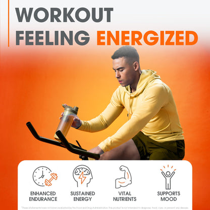 Genius Energized Pre Workout Powder – Caffeine Infused Pre-Workout Booster Supplement with Beta Alanine & Alpha GPC, No Artificial Sweeteners or Dyes - 200mg Caffeine, 20 Servings, Sour Peach Rings The Genius BrandBuy Supplements Australia