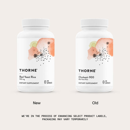 THORNE - Red Yeast Rice (Formerly Choleast-900) - Supports Healthy Cholesterol Levels Already in a Normal Range, Heart Health & Blood Pressure* - Gluten-Free, Dairy-Free - 120 Capsules THORNEBuy Supplements Australia