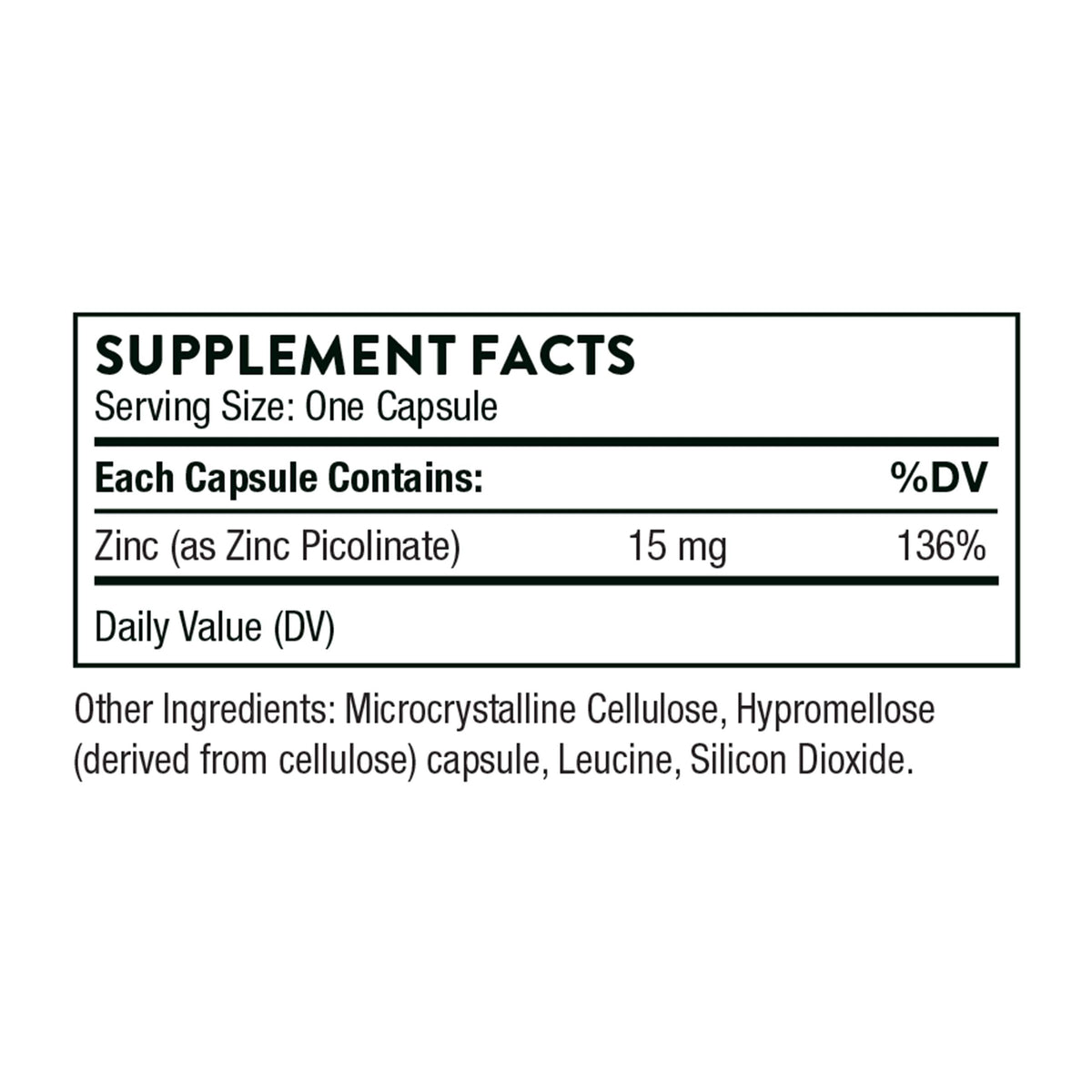 Thorne Zinc Picolinate 15mg - Highly Absorbable Zinc Supplement - Supports Wellness THORNEBuy Supplements Australia