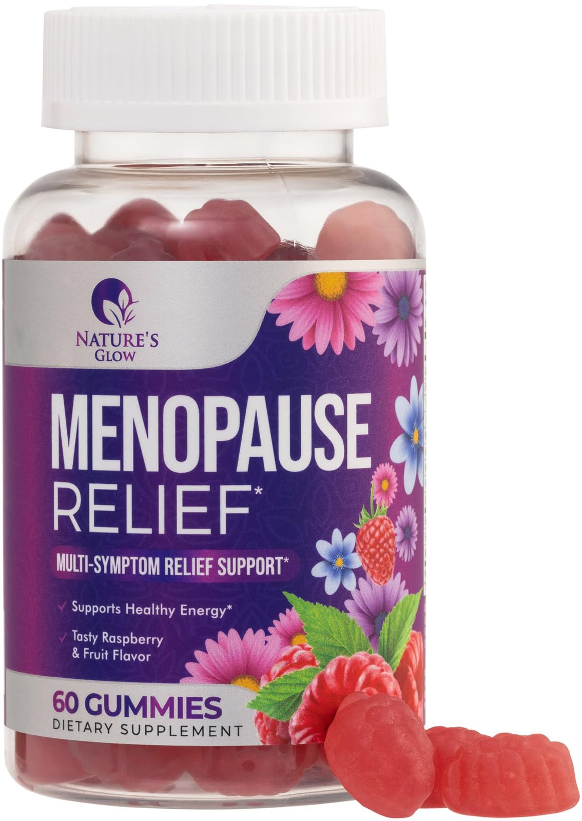 Menopause Supplement for Women - Complete Multi-Benefit Menopause Relief Gummy for Mild Hot Flashes & Night Sweats, Natural Balance & Energy Support, Menopausal Vitamins, Gluten Free - 60 Gummies Nature's GlowBuy Supplements Australia