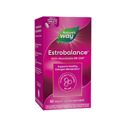 Nature's Way Estrobalance, Absorbable BR-DIM, Supports Healthy Estrogen Metabolism*, Vegan, Gluten Free, 60 Tablets (Packaging May Vary) Nature's WayBuy Supplements Australia