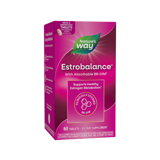 Nature's Way Estrobalance, Absorbable BR-DIM, Supports Healthy Estrogen Metabolism*, Vegan, Gluten Free, 60 Tablets (Packaging May Vary) Nature's WayBuy Supplements Australia