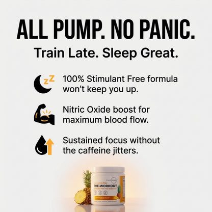 Type Zero Clean Stim Free Pre Workout Powder + Nitric Oxide Booster with L-Citrulline Malate, Arginine AKG, Beta Alanine - Caffeine & Stimulant Free - Pineapple Mango Flavor, 21 Servings Type ZeroBuy Supplements Australia