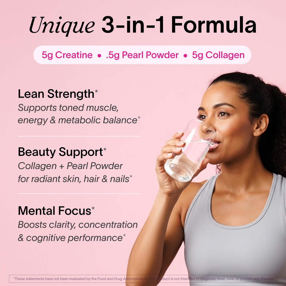 Ladywell Creatine Pearl Complex | 3-in-1 Formula for Women | Creatine Monohydrate, Collagen & Pearl Powder | Supports Energy, Skin Health, Mental Clarity, Metabolism & Lean Muscle | 30 Servings LadywellBuy Supplements Australia
