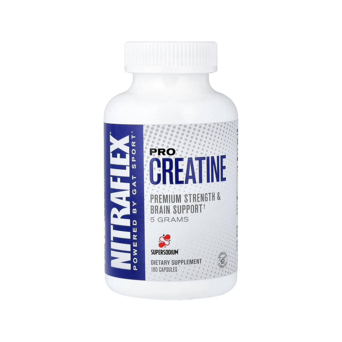 GAT SPORT Pro Creatine Capsules, Strengh, Wellness, Brain Health, Enhanced Absorption, 5 Grams, 150 Veggie Capsules GAT SPORTBuy Supplements Australia