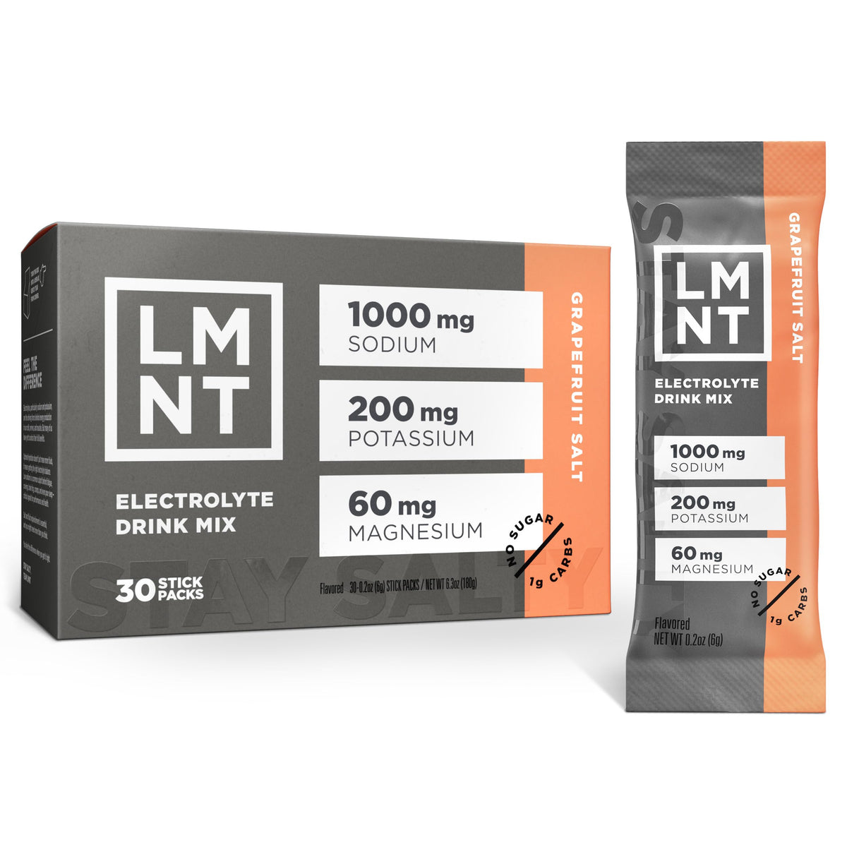 LMNT Zero Sugar Electrolytes - Grapefruit Salt | Drink Mix | 30 Count Drink LMNTBuy Supplements Australia