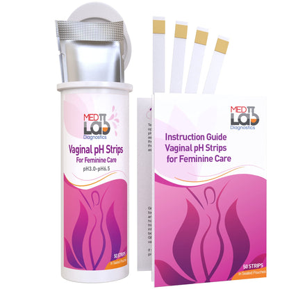 Vaginal ph Test Strips for Women(50 cnt). BV Bacterial Vaginosis and Yeast Infection Test Strips Med Lab DiagnosticsBuy Supplements Australia