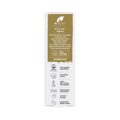 Dr. Organic Pro Collagen Plus + Anti-Ageing Moisturiser with Bakuchiol | Firm & Smooth Skin, Reduces Wrinkles, (Normal Skin) Natural, Certified Organic, Paraben & SLS-Free, 50 mL / 1.7 fl oz Dr. Organic buy supplements Au