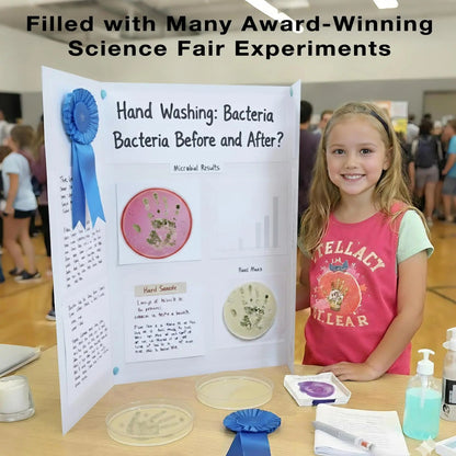 Giant Microbiology Bacteria Science Kit for Kids:2 XL 150mm Prepoured Nutrient Agar Plates, Petri Dishes with Agar & Colony Characteristics Poster for School Projects & Educational Gifts MosynexBuy Supplements Australia