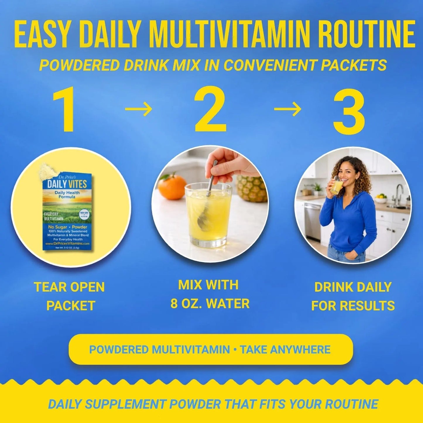 Dr. Price's Multivitamin for Women and Men | Tropical 30 Servings | Daily Supplement Powder with Vitamin C, B Complex & Minerals | Dr. Price's VitaminsBuy Supplements Australia