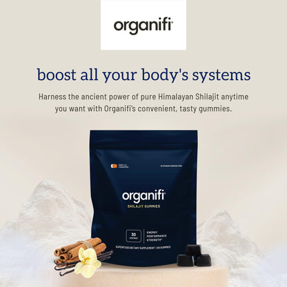 Organifi - Shilajit Gummies - Supports Natural Energy and Strength - Vanilla Cinnamon OrganifiBuy Supplements Australia