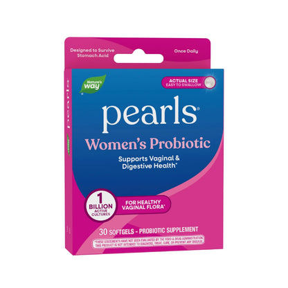 Nature's Way Pearls Women's Probiotic, Supports Women's and Digestive Health*, Protects Against Occasional Constipation & Bloating*, 1 Billion Live Cultures, 30 Softgels (Packaging May Vary) Nature's WayBuy Supplements Australia