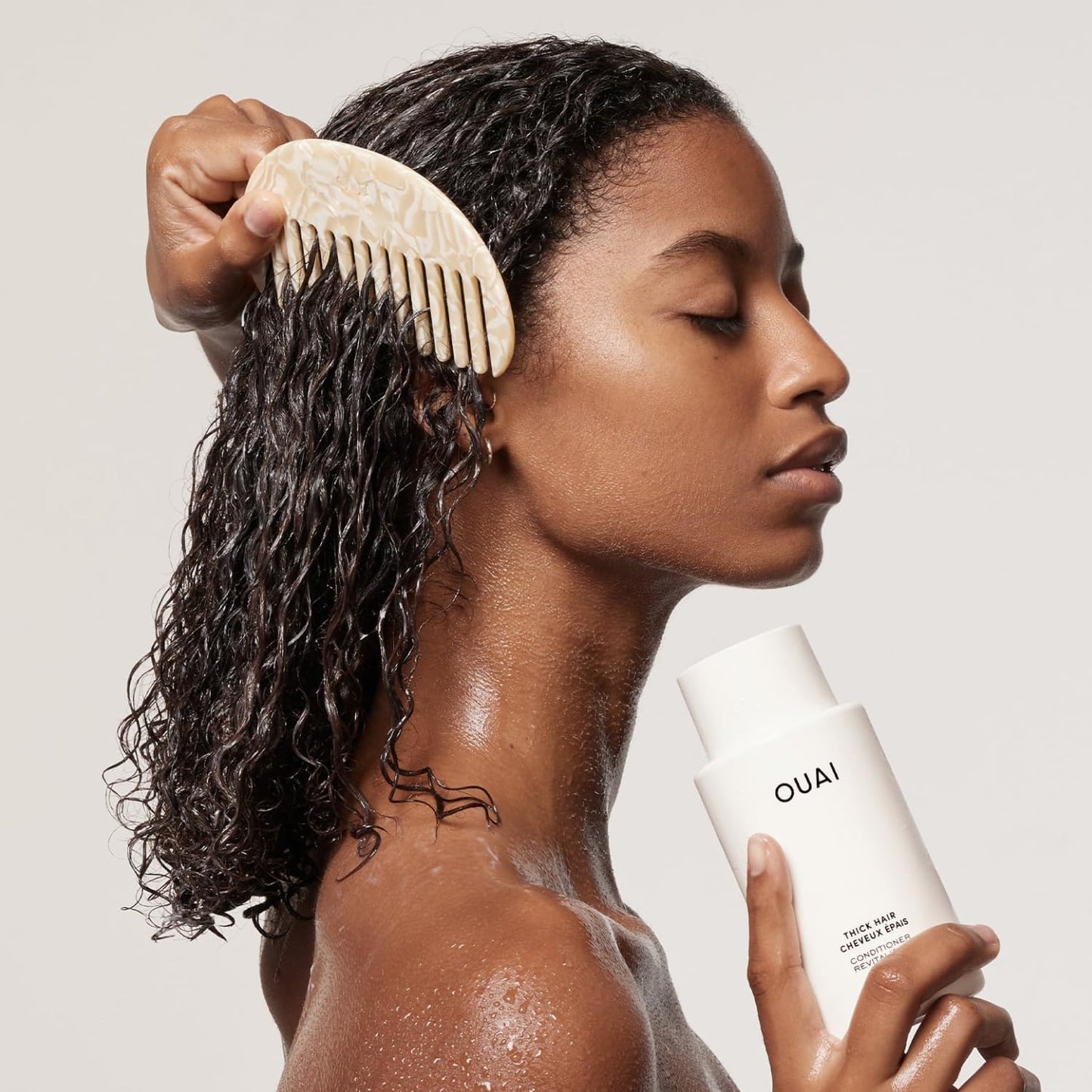 OUAI Thick Hair Conditioner Refill - Moisturizing Conditioner for Dry, Frizzy Hair - Keratin, Marshmallow Root, Shea Butter and Avocado Oil - Paraben, Phthalate & Sulfate Free (32 Oz) OUAIBuy Supplements Australia