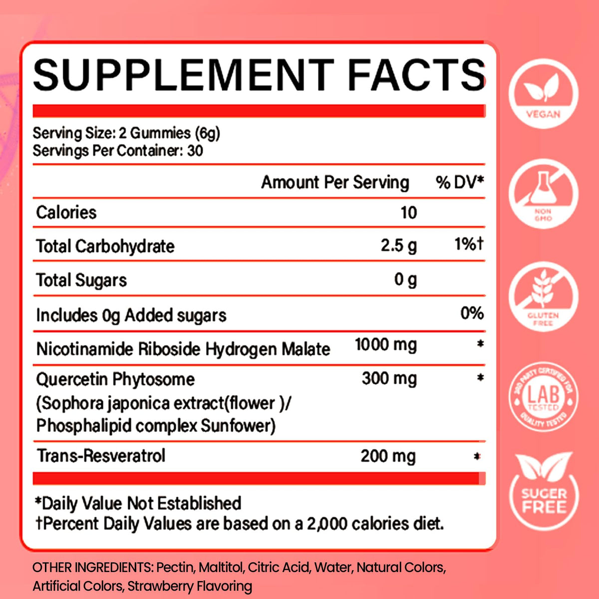 NUTRATASTE HEALTHIER CHOICE RICHER TASTE NAD⁺ Gummies Supplement for Anti-Aging, Energy & Focus Boost | Resveratrol, Nicotinamide Riboside | Strawberry Flavor, Vegan, Sugar-Free,60 Count (Pack of 1) NUTRATASTE HEALTHIER CHOICE RICHER TASTEBuy Supplements Australia