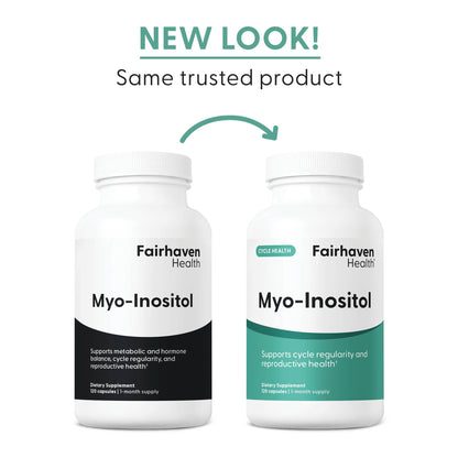 Fairhaven Health Myo-Inositol Supplement for Women and Men | Vitamin B8 2000mg | Vegan Inositol Powder Capsules | Gluten, Dairy and Soy Free | 120 Inositol Capsules Fairhaven HealthBuy Supplements Australia