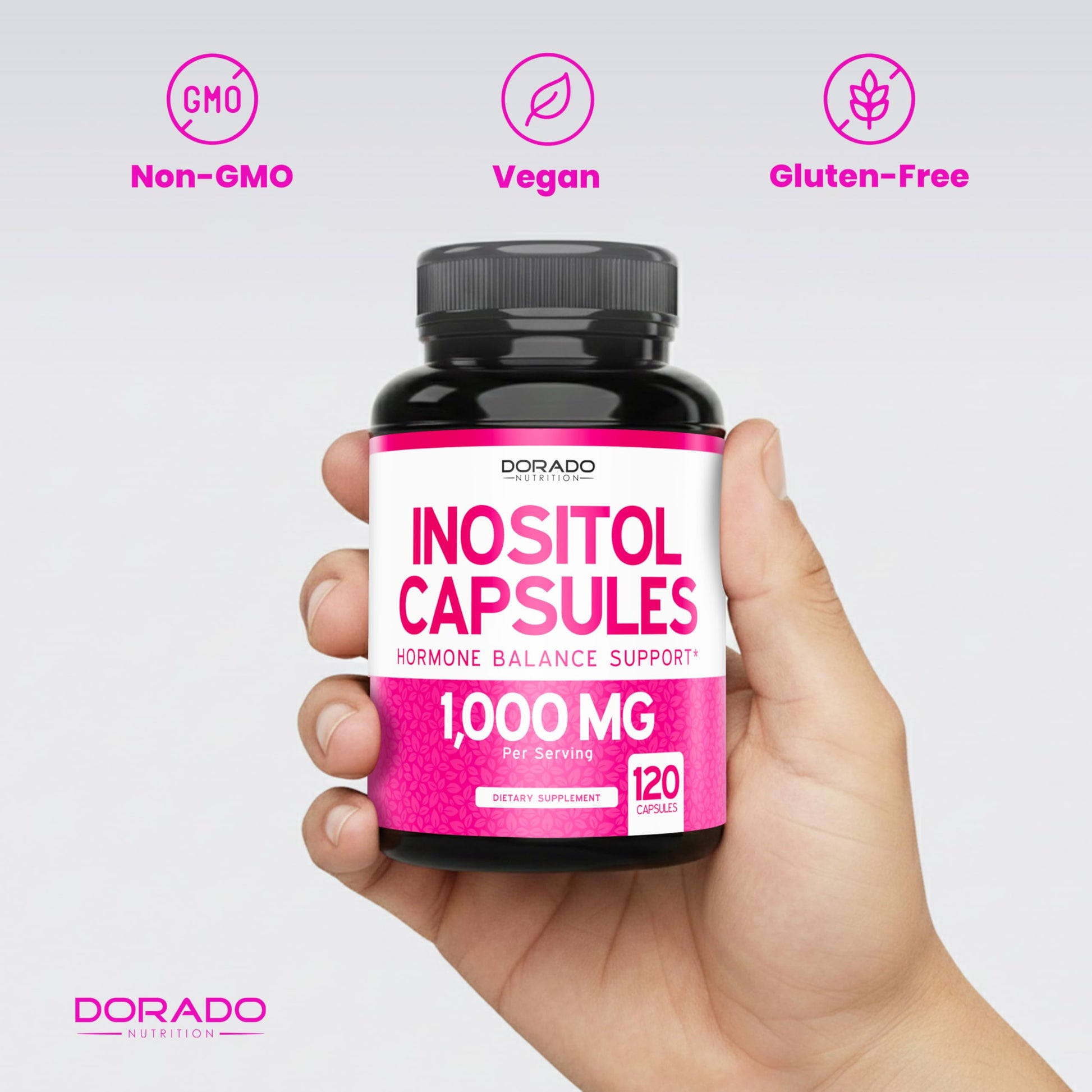 Inositol Capsules (Myo Inositol) (1000mg Per Serving 120 Capsules) Myo Inositol Supplement for Women Hormone Balance Support - Vegan Safe - Third Party Tested - Gluten Free & Made in USA (120 Count) DORADO NUTRITIONBuy Supplements Australia